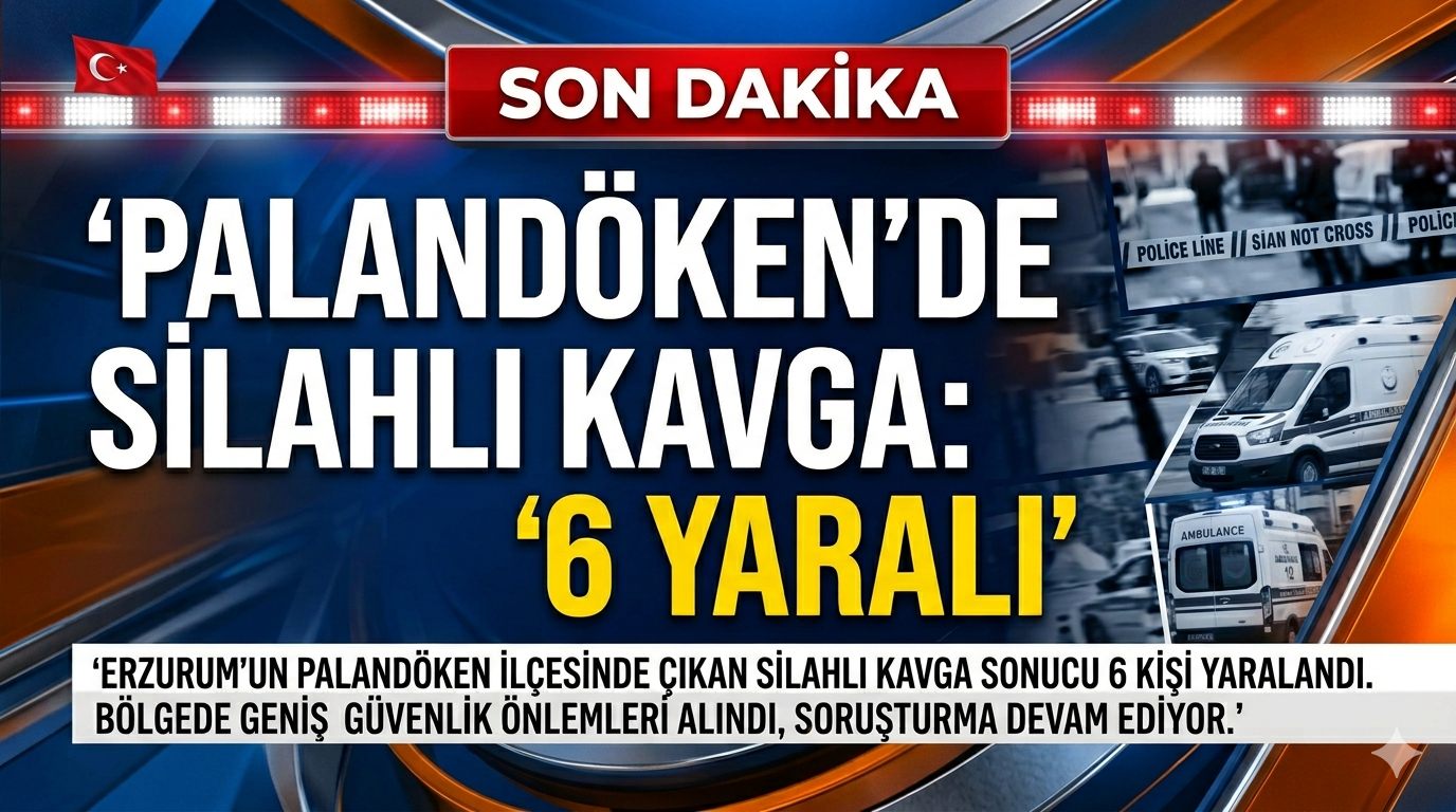 Erzurum’da Silahlı Kavga: 6 Kişi Yaralandı